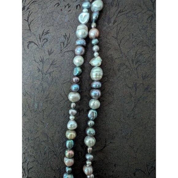 Long Natural Freshwater Pearl Strand Necklace - Picture 2 of 6